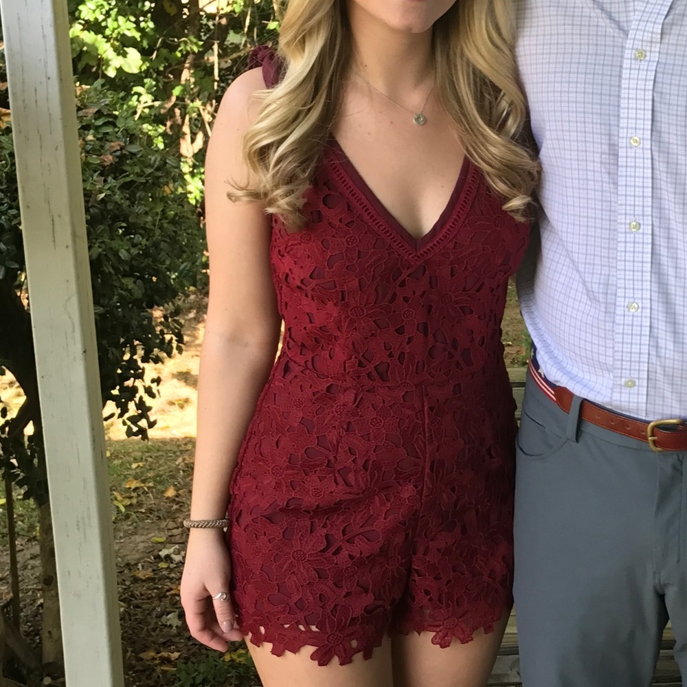 Kendall & Kylie red lace romper